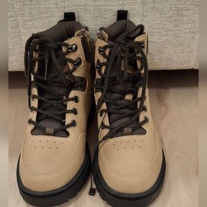 BOY ZARA BROWN AND TAN HIKING BOOTS